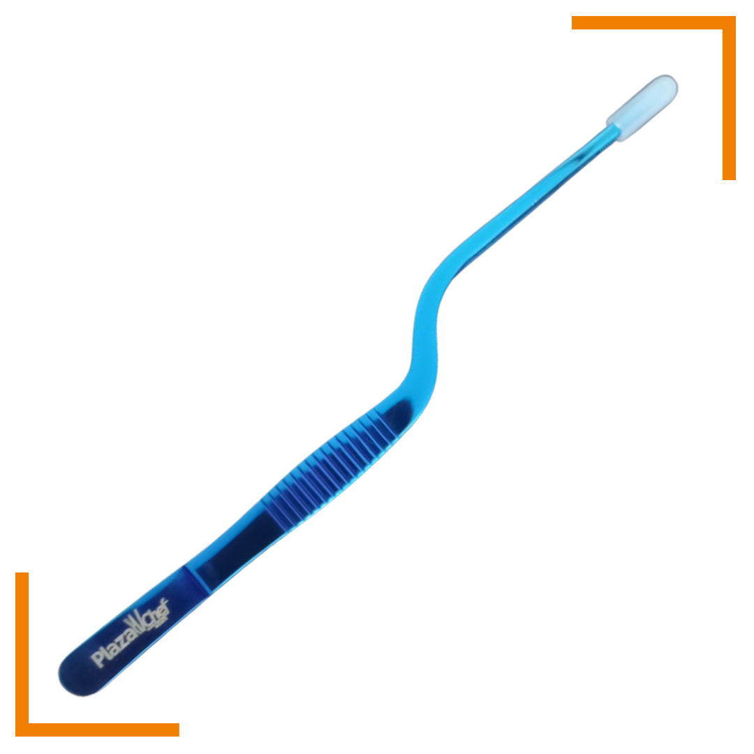 Pinza emplatado 14cm curva Azul