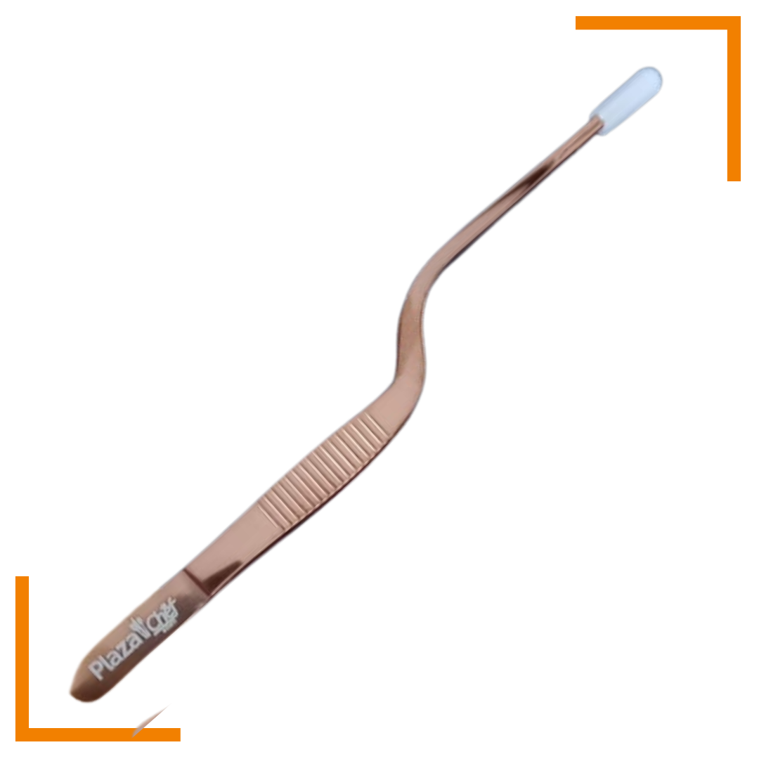 Pinza emplatado 14cm curva Bronce