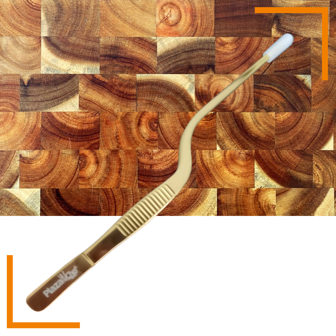 Pinza emplatado 14cm curva Dorada